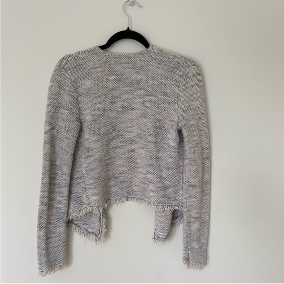 Joie Nalah B Tweed Jacket, Smoky Multi Fringe Linen Cotton Open Knit Size XS - Picture 6 of 10